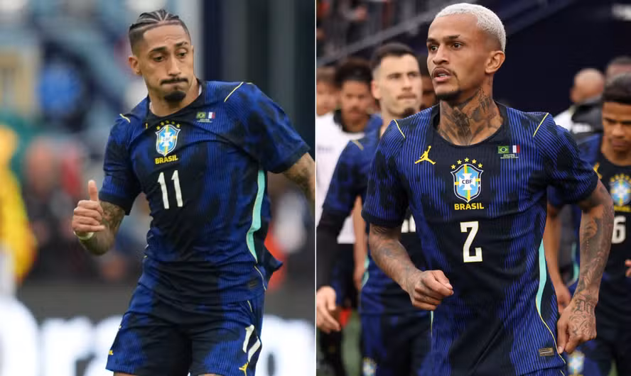Raphinha e Wesley são cortados da seleção brasileira Raphinha e Wesley são cortados da seleção brasileira