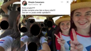 Secretária de Bela Vista usa carro oficial para levar 7 crianças sem cinto