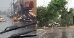 Vídeo: vendaval derruba telhados e até parte do teto de shopping na fronteira video:-vendaval-derruba-telhados-e-ate-parte-do-teto-de-shopping-na-fronteira
