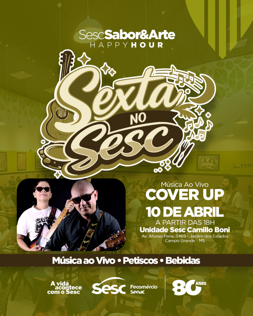 Sexta no Sesc terá clássicos do pop e rock com a banda Cover Up sexta-no-sesc-tera-classicos-do-pop-e-rock-com-a-banda-cover-up