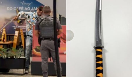 video:-homem-com-espada-e-contido-com-arma-de-choque-em-aeroporto