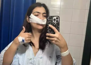 Nadielly achou que fosse sinusite, mas dor era câncer raro na bochecha