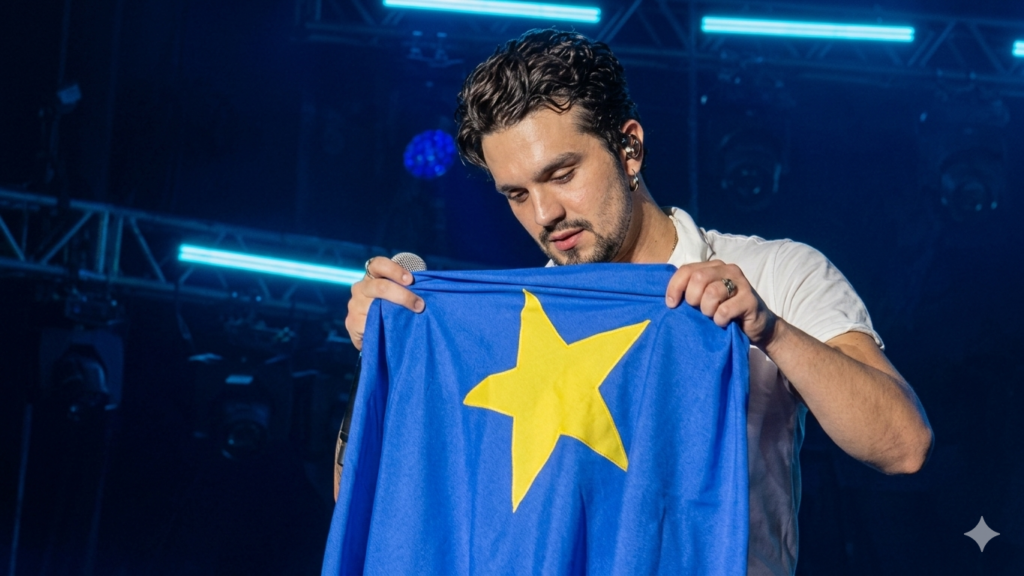 Luan Santana levanta bandeira de MS na estreia da turnê "Além do Registro"