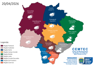 Alerta: temporais e ventos de até 60 km/h devem atingir MS