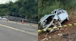 Acidente grave entre carro e carreta mata homem na BR-163 em Nova Alvorada do Sul