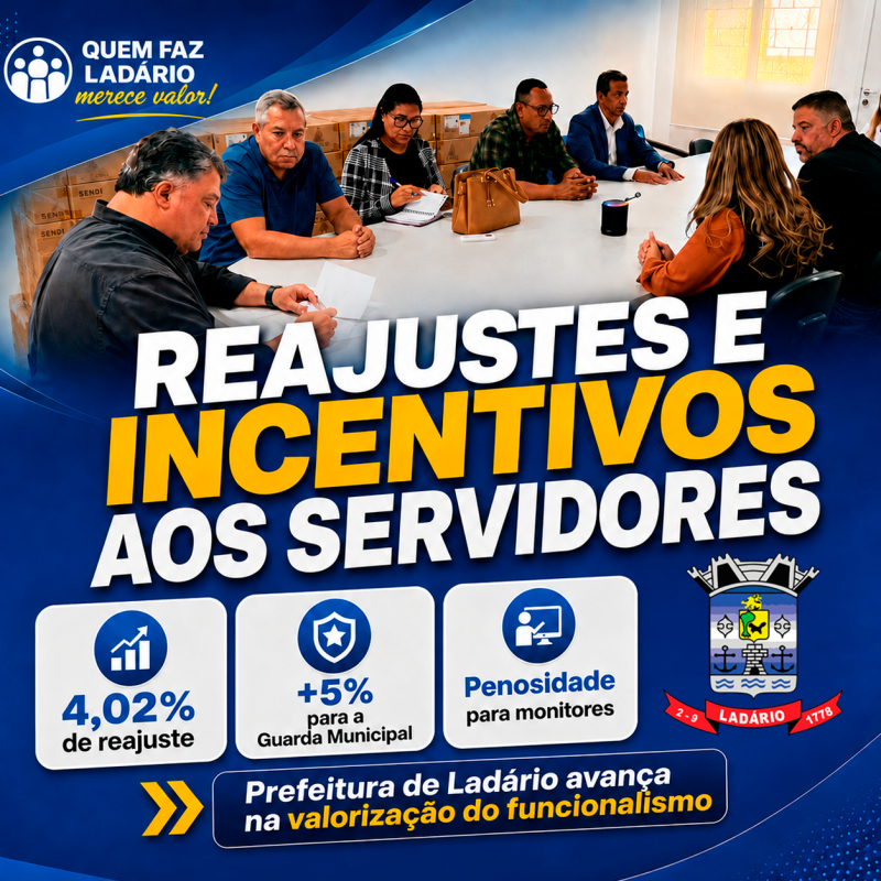 Prefeitura de Ladário aprova reajustes e amplia incentivos para servidores municipais prefeitura-de-ladario-aprova-reajustes-e-amplia-incentivos-para-servidores-municipais