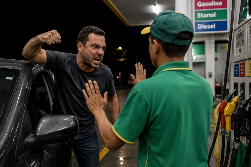motorista-ameaca-“quebrar-de-pau”-frentista-no-serradinho