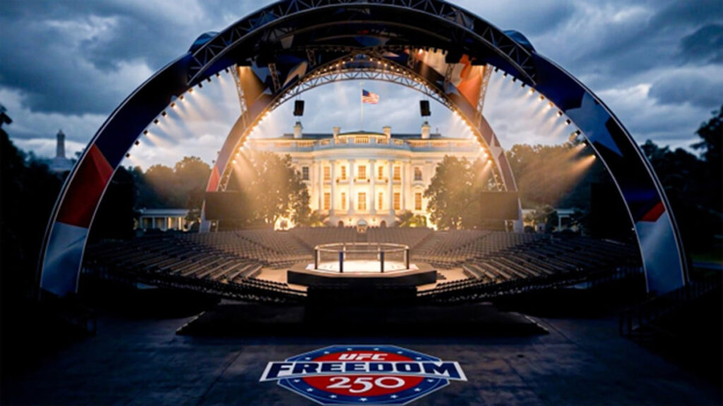 UFC divulga novas imagens de estrutura para evento na Casa Branca UFC divulga novas imagens de estrutura para evento na Casa Branca