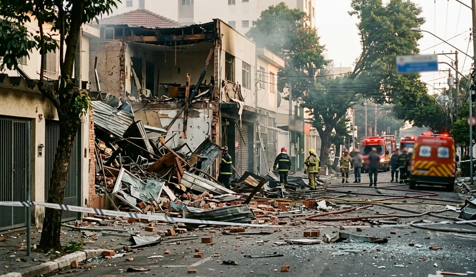 SP: explosão na região do Jaguaré danifica diversas residências SP: explosão na região do Jaguaré danifica diversas residências