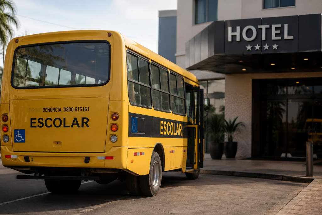Servidor que usou “ônibus escolar para ir a hotel” recebe apenas advertência em Nova Andradina Servidor que usou "ônibus escolar para ir a hotel" recebe apenas advertência em Nova Andradina