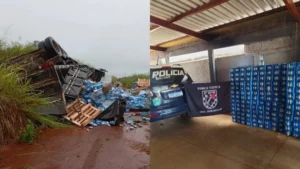 Mais de 380 caixas de cerveja furtadas de caminhão tombado na MS-276 são recuperadas em Batayporã