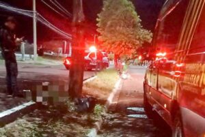 Motociclista morre após colidir com canteiro central de avenida, em Corumbá